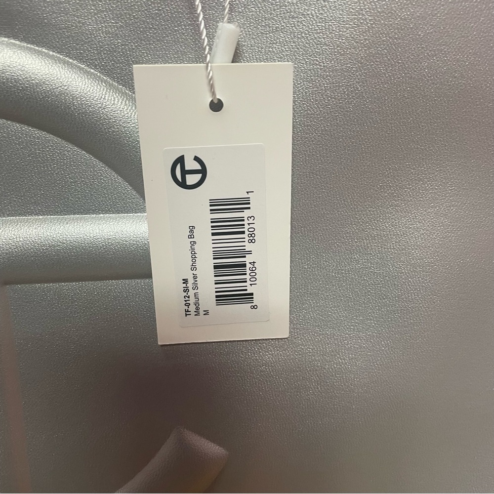 ❌SOLD❌Authentic Telfar Medium Metallic Silver Shopping Bag🪩 - Picture 14 of 16
